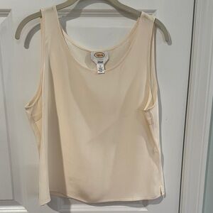 Talbots Stretch Cream Color Tank Top